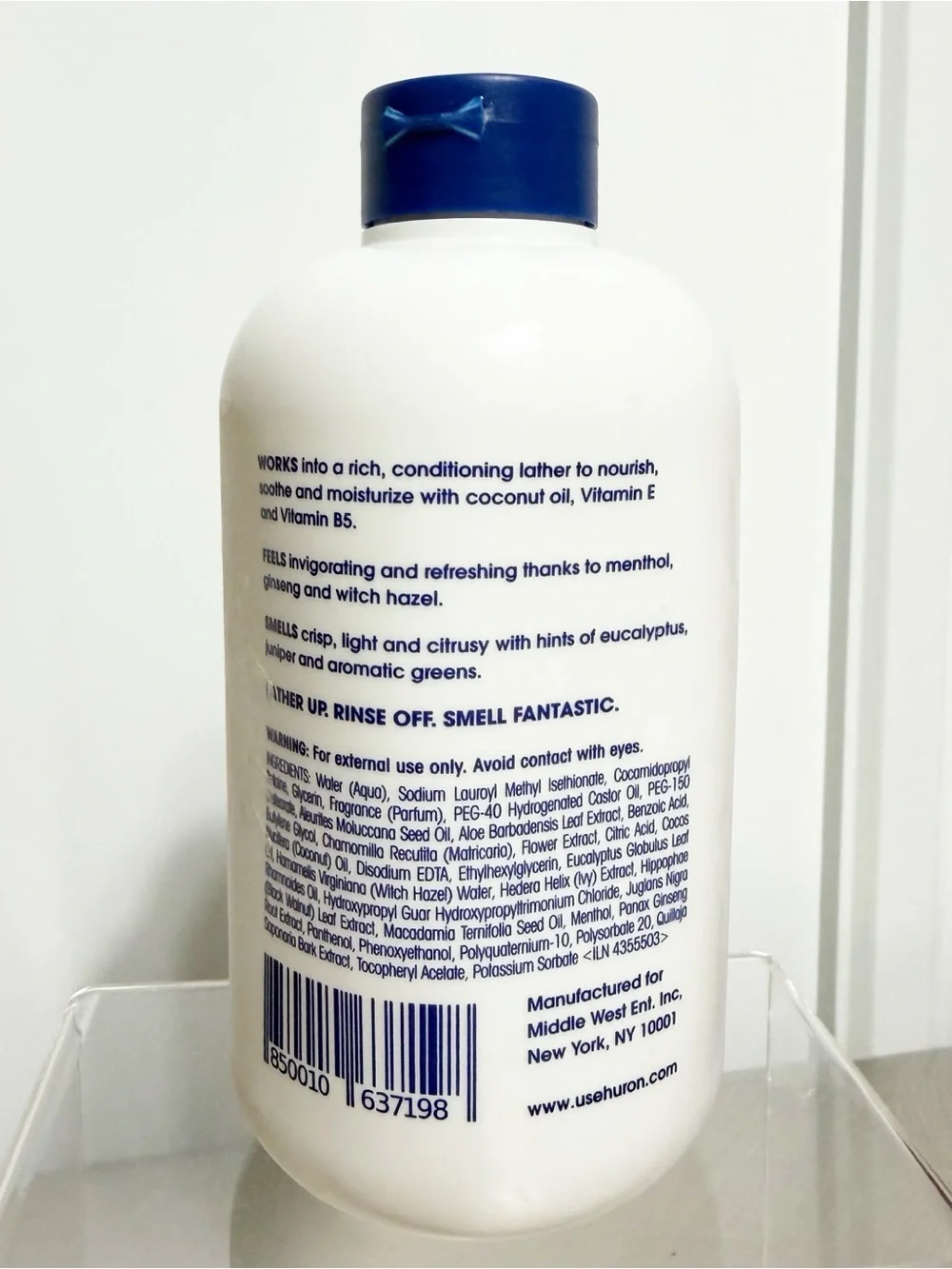 HURON Recharge BODY WASH Citrus & Eucalyptus ~ Clean Formula 12.2 fl oz / 360mL